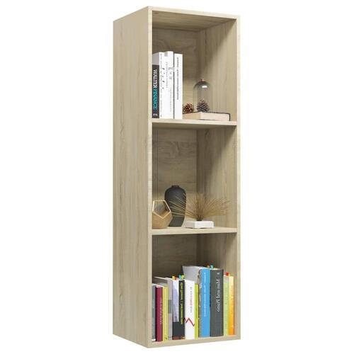 Bogreol/tv-bord 36x30x114 cm konstrueret træ Sonoma-eg