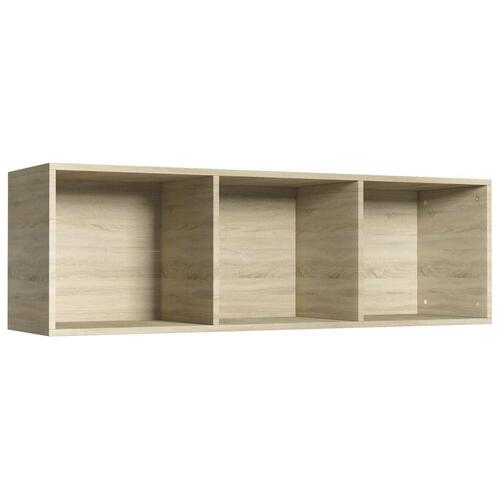 Bogreol/tv-bord 36x30x114 cm konstrueret træ Sonoma-eg