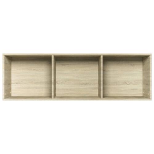 Bogreol/tv-bord 36x30x114 cm konstrueret træ Sonoma-eg