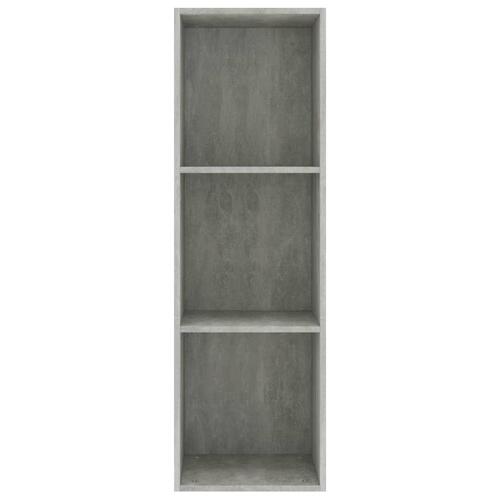 Bogreol/tv-bord 36x30x114 cm konstrueret træ betongrå