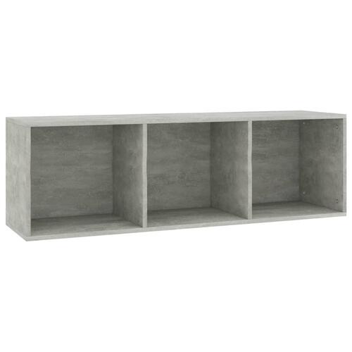 Bogreol/tv-bord 36x30x114 cm konstrueret træ betongrå