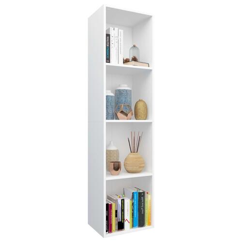 Bogreol/tv-bord 36x30x143 cm konstrueret træ hvid