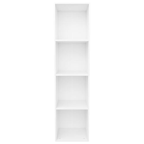 Bogreol/tv-bord 36x30x143 cm konstrueret træ hvid