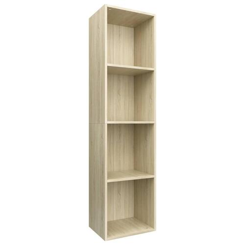 Bogreol/tv-bord 36x30x143 cm konstrueret træ Sonoma-eg