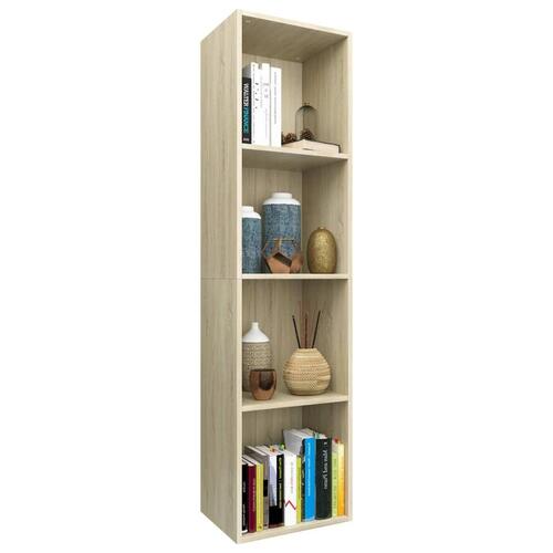 Bogreol/tv-bord 36x30x143 cm konstrueret træ Sonoma-eg