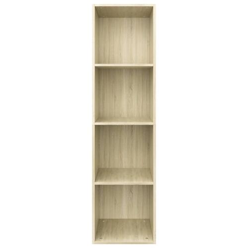 Bogreol/tv-bord 36x30x143 cm konstrueret træ Sonoma-eg