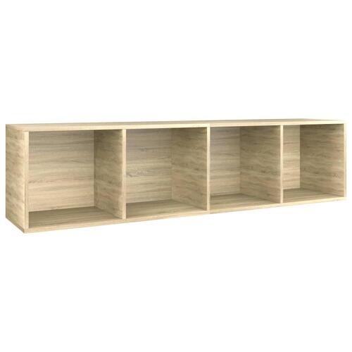 Bogreol/tv-bord 36x30x143 cm konstrueret træ Sonoma-eg
