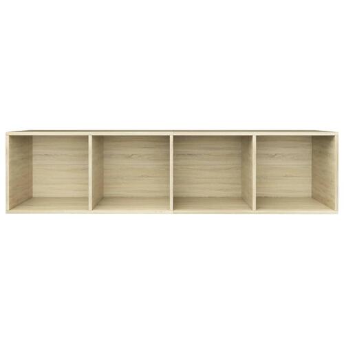 Bogreol/tv-bord 36x30x143 cm konstrueret træ Sonoma-eg