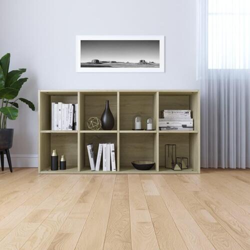Bogreol/skænk 66x30x130 cm konstrueret træ sonoma-eg