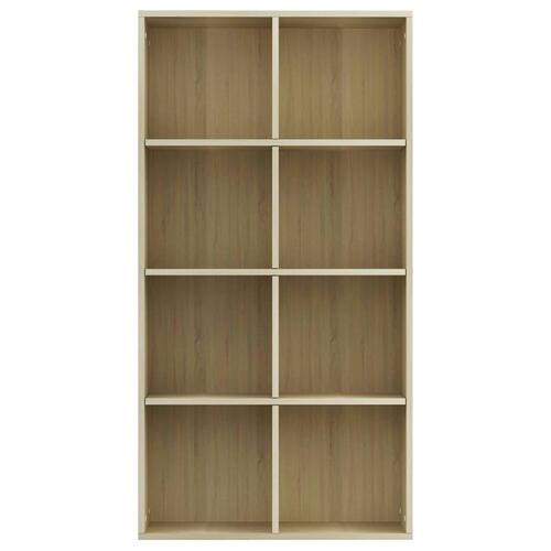 Bogreol/skænk 66x30x130 cm konstrueret træ sonoma-eg