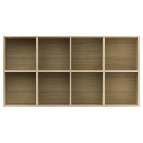 Bogreol/skænk 66x30x130 cm konstrueret træ sonoma-eg