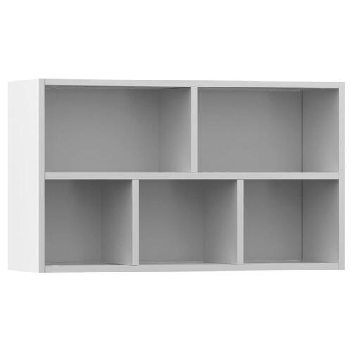 Bogreol/skænk 50x25x80 cm konstrueret træ hvid