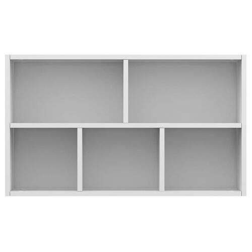 Bogreol/skænk 50x25x80 cm konstrueret træ hvid