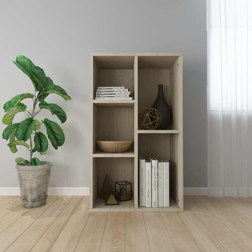 Bogreol/skænk 50x25x80 cm konstrueret træ sonoma-eg
