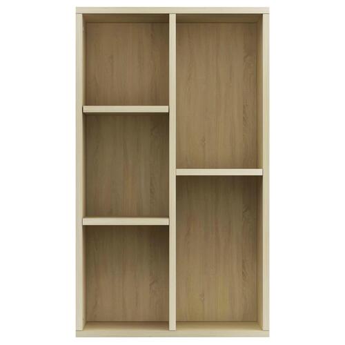 Bogreol/skænk 50x25x80 cm konstrueret træ sonoma-eg