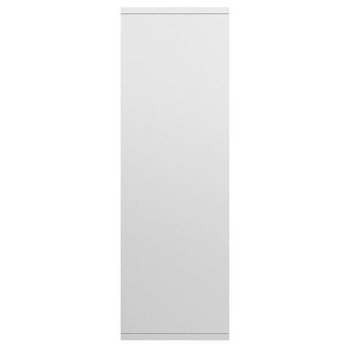 Bogreol/skænk 50x25x80 cm konstrueret træ hvid højglans