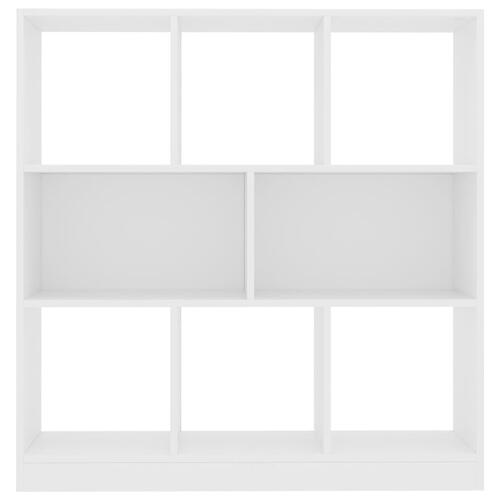 Bogreol 97,5x29,5x100 cm konstrueret træ hvid