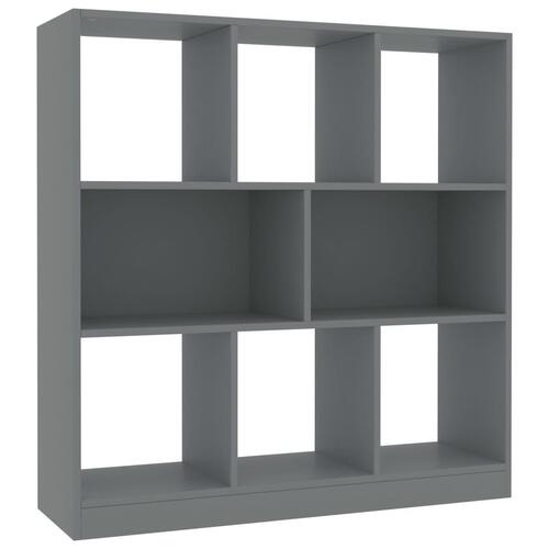 Bogreol 97,5x29,5x100 cm konstrueret træ grå