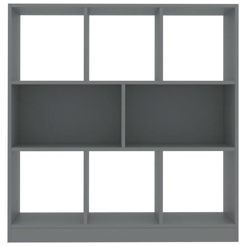 Bogreol 97,5x29,5x100 cm konstrueret træ grå