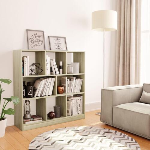 Bogreol 97,5x29,5x100 cm konstrueret træ sonoma-eg