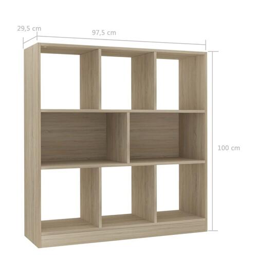 Bogreol 97,5x29,5x100 cm konstrueret træ sonoma-eg