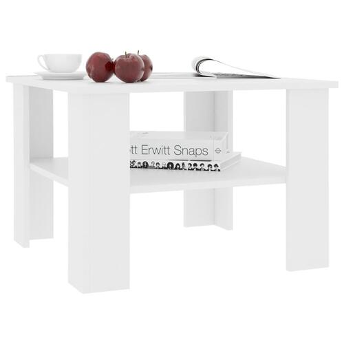 Sofabord 60x60x42 cm konstrueret træ hvid