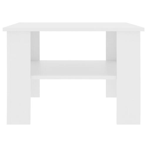 Sofabord 60x60x42 cm konstrueret træ hvid