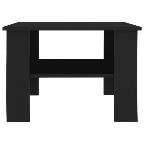 Sofabord 60x60x42 cm konstrueret træ sort