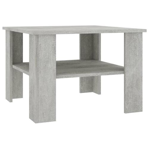 Sofabord 60x60x42 cm konstrueret træ betongrå