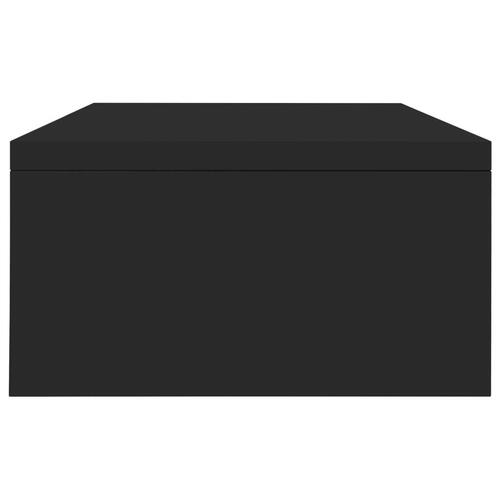 Skærmstander 42x24x13 cm konstrueret træ sort højglans