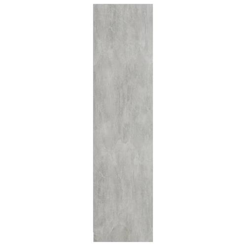 Klædeskab 100x50x200 cm konstrueret træ betongrå
