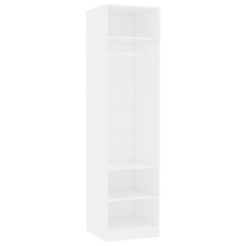 Klædeskab 50x50x200 cm konstrueret træ hvid