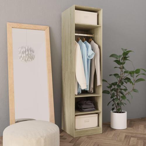Klædeskab 50x50x200 cm konstrueret træ sonoma-eg