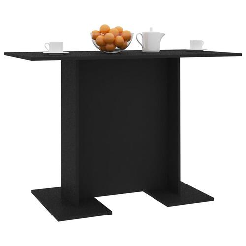 Spisebord 110x60x75 cm konstrueret træ sort