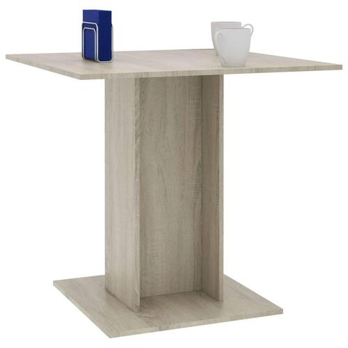 Spisebord 80 x 80 x 75 cm spånplade sonoma-eg