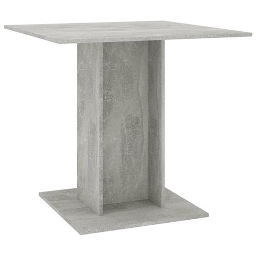 Spisebord 80 x 80 x 75 cm spånplade betongrå