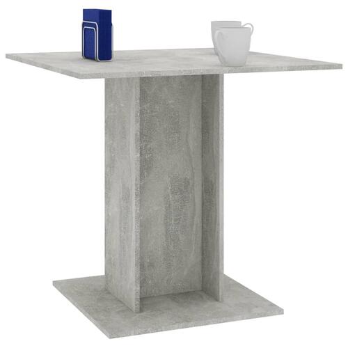 Spisebord 80 x 80 x 75 cm spånplade betongrå