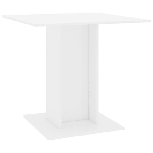 Spisebord 80 x 80 x 75 cm spånplade hvid højglans