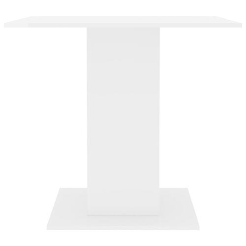 Spisebord 80 x 80 x 75 cm spånplade hvid højglans