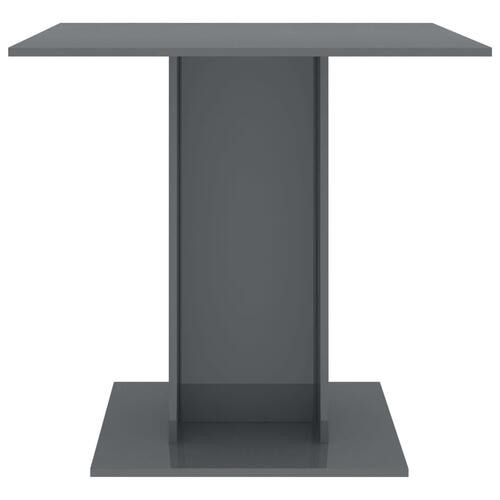 Spisebord 80 x 80 x 75 cm spånplade grå højglans