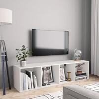 Bogskab/tv-skab hvid 143x30x36 cm