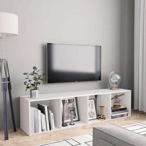 Bogskab/tv-skab hvid 143x30x36 cm