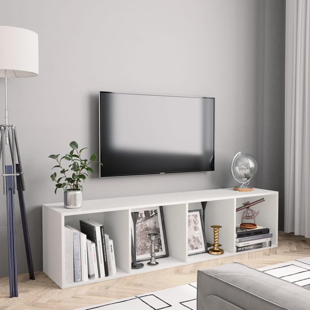 Bogskab/tv-skab hvid 143x30x36 cm