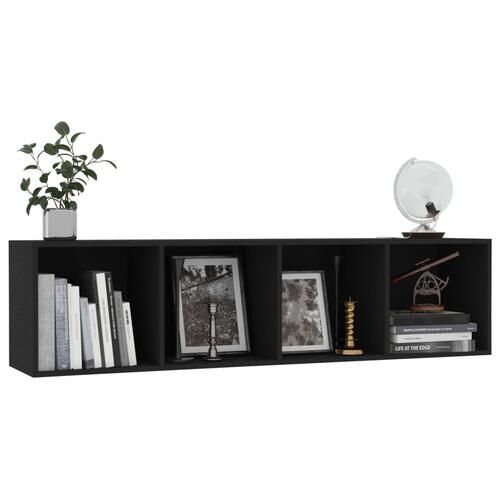 Bogskab/tv-skab sort 143x30x36 cm