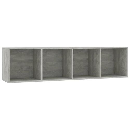 Bogskab/tv-skab betongrå 143x30x36 cm