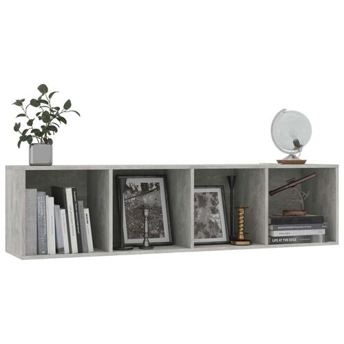 Bogskab/tv-skab betongrå 143x30x36 cm