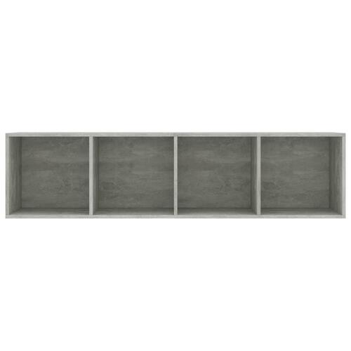 Bogskab/tv-skab betongrå 143x30x36 cm
