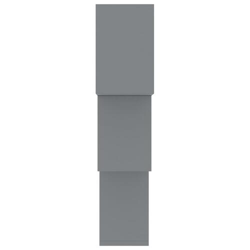 Væghylder 68x15x68cm kubeformet konstrueret træ sort højglans