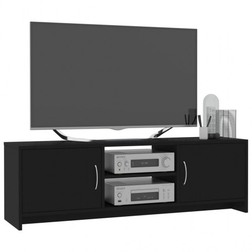 Tv-bord 120x30x37,5 cm konstrueret træ sort