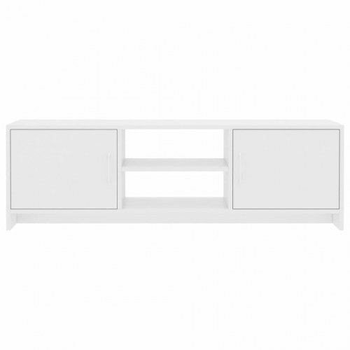 Tv-bord 120x30x37,5 cm konstrueret træ hvid højglans